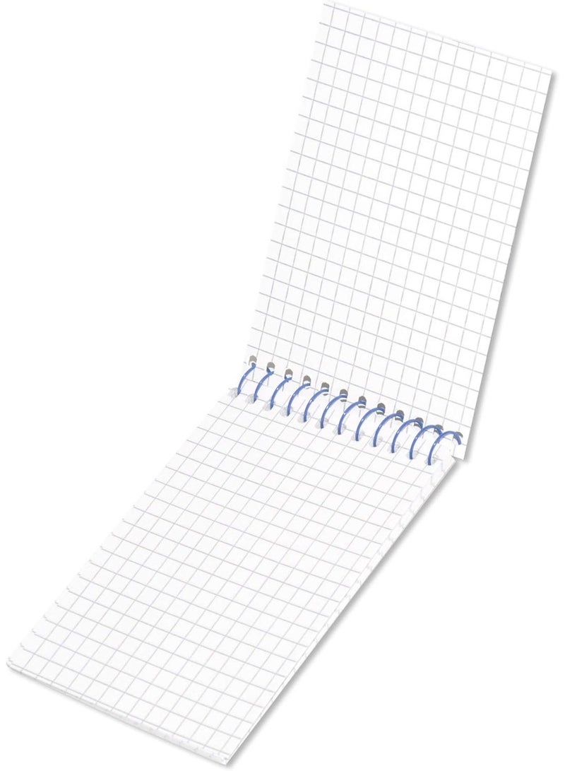 FIS Spiral Soft Cover Notebook, A7 Size(7.4x10.5cm), 5mm Square Grid Line, Pack of 72 Pieces - FSNBSA75MASTD - Image 2
